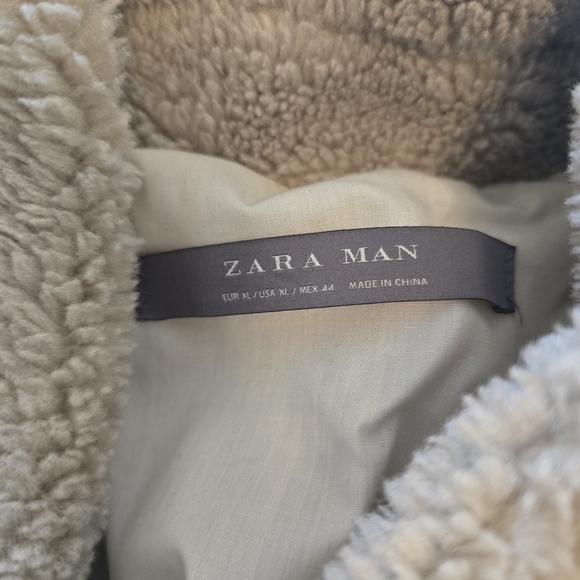 Zara Man Sherpa Moto Jacket - Picture 2 of 3